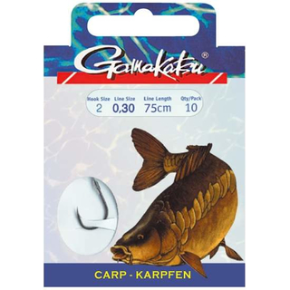 Gamakatsu  BKD 3320G Karpfenhaken Gold mit Vorfach 75cm