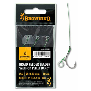 Browning Braid Feeder Leader Method Pellet Band 10cm 7,3kg #4