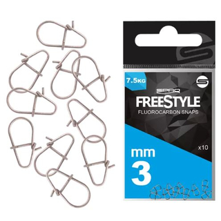 Spro Freestyle Reload Fluoro Snaps silber 10St 3,5mm 9,5kg
