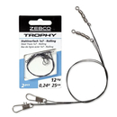 Zebco Trophy Stahlvorfach 1x7  3-fach Wirbel