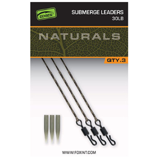 Fox Naturals Submerge Leaders 30lb 3St.