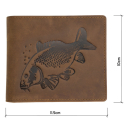 Delphin Ledergeldbeutel Carp braun